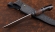 Нож Засапожный Elmax - сатин рукоять карбон венге черный граб