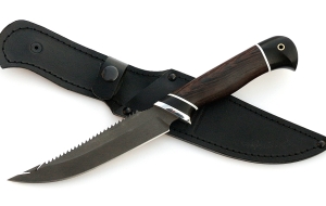 Нож Рыболов-6 сталь Х12МФ, рукоять венге-черный граб