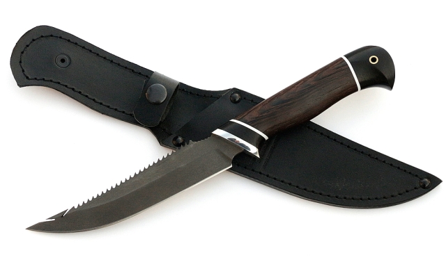 Нож Рыболов-6 сталь Х12МФ, рукоять венге-черный граб 