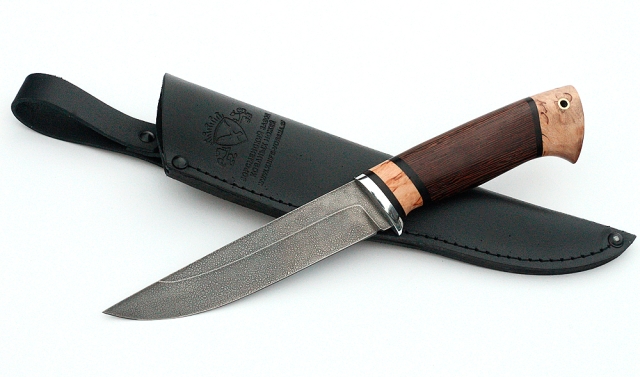 Нож Тритон-2 сталь ХВ-5, рукоять венге-карельская береза 