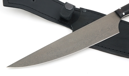 Нож Шеф №8 сталь Х12МФ, рукоять черный граб