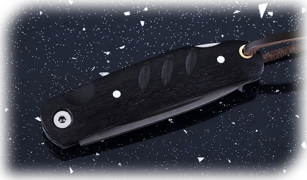 Складной нож Колибри, сталь булат, рукоять накладки черный граб Складной нож Колибри, сталь булат, рукоять накладки черный граб