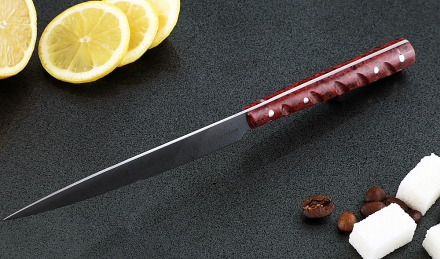 Кухонный нож Шеф №7 сталь 95Х18, рукоять красный акрил