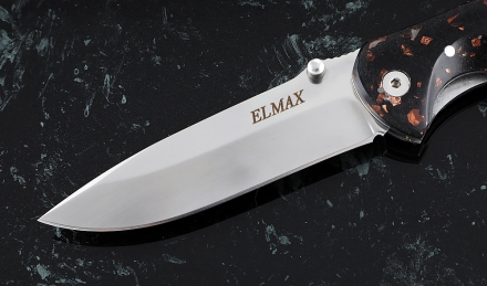 Складной нож Зубр, сталь Elmax, рукоять накладки акрил коричневый Складной нож Зубр, сталь Elmax, рукоять накладки акрил коричневый