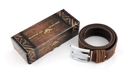 Ремень поясной "Охота" темно-коричневый Ремень поясной "Охота" темно-коричневый