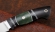 Нож Странник-2 Elmax рукоять карбон карельская береза зеленая черный граб