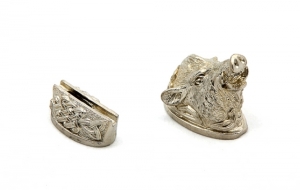 Комплект литья №34 для ножа: гарда и навершие.