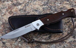 Складной нож Лиса, сталь Elmax, рукоять накладки коричневый граб Складной нож Лиса, сталь Elmax, рукоять накладки коричневый граб