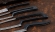 Набор ножей "Матрешка" сталь Х12МФ рукоять акрил черный в шкатулке дерево венге