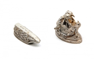 Комплект литья №35 для ножа: гарда и навершие.