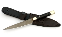 Нож Шеф №7 сталь Х12МФ, рукоять черный граб латунь - _MG_6102.jpg