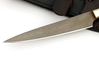 Нож Шеф №7 сталь Х12МФ, рукоять черный граб латунь - _MG_6103.jpg