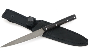 Кухонный нож Шеф №7 сталь Х12МФ, рукоять черный граб Кухонный нож Шеф №7 сталь Х12МФ, рукоять черный граб