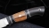 Нож Засапожный S390 - сатин рукоять карбон железное дерево черный граб