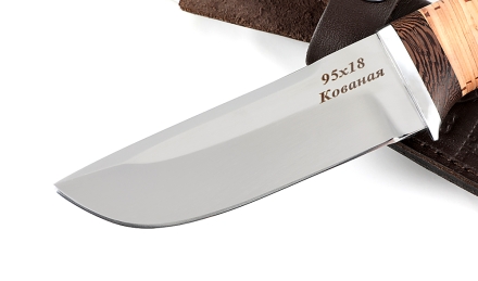 Нож Голубь сталь 95х18, рукоять береста