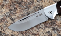 Нож Ястреб, складной, сталь Elmax, рукоять накладки карельская береза стабилизированная коричневая - Нож Ястреб, складной, сталь Elmax, рукоять накладки карельская береза стабилизированная коричневая