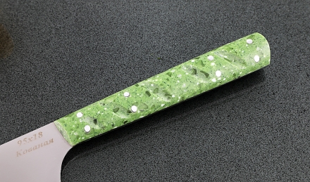 Кухонный нож Шеф №6 сталь 95Х18, рукоять зеленый акрил Кухонный нож Шеф №6 сталь 95Х18, рукоять зеленый акрил