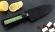 Кухонный нож Шеф №6 сталь 95Х18, рукоять зеленый акрил