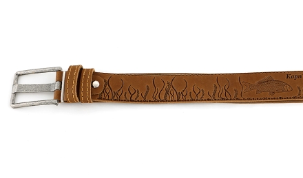 Ремень поясной "Рыбалка" коричневый Ремень поясной "Рыбалка" коричневый