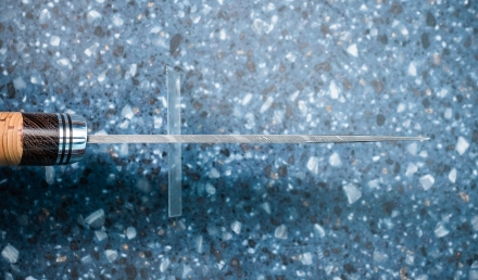 Нож Лютик сталь дамаск рукоять береста Нож Лютик сталь дамаск рукоять береста