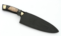 Нож Шеф №13 сталь дамаск рукоять черный граб карельская береза латнуь - IMG_8511.jpg