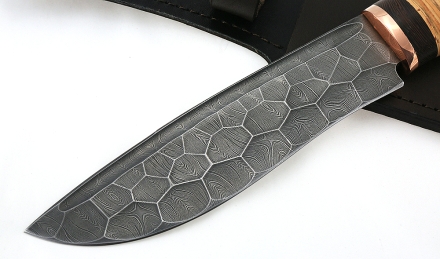 Нож Сибиряк сталь дамаск полный камень рукоять береста Нож Сибиряк сталь дамаск полный камень рукоять береста