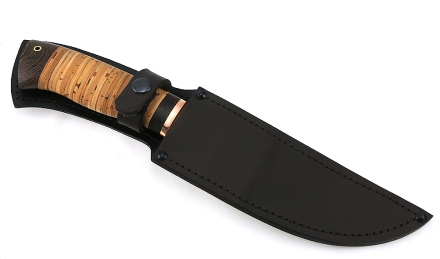 Нож Сибиряк сталь дамаск полный камень рукоять береста Нож Сибиряк сталь дамаск полный камень рукоять береста