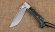 Нож складной Пчак сталь S390 накладки карельская береза зеленая