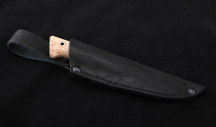 Нож Малыш-1, Х12МФ, рукоять карельская береза, акрил зеленый Нож Малыш-1, Х12МФ, рукоять карельская береза, акрил зеленый