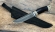 Нож Гриф дамаск с долом рукоять черный граб ясень (распродажа)