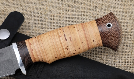 Нож Амур сталь Х12МФ с долом, рукоять береста