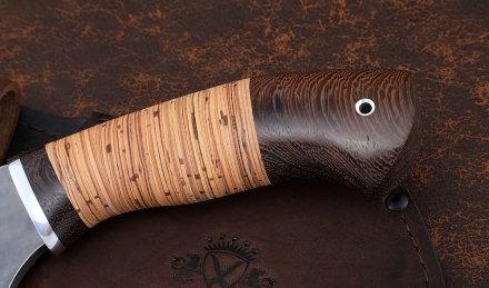 Тяпка №5 сталь У8А, рукоять береста дюраль