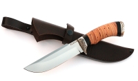 Нож Алтай сталь Elmax, рукоять береста-черный граб,мельхиор - IMG_5020.jpg