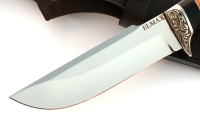 Нож Алтай сталь Elmax, рукоять береста-черный граб,мельхиор - IMG_5021.jpg