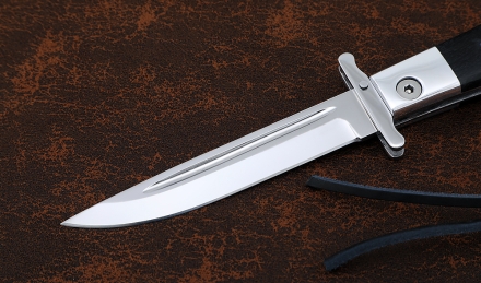 Нож Финка НКВД складная сталь 95Х18 накладки черный граб с красной звездой Нож Финка НКВД складная сталь 95Х18 накладки черный граб с красной звездой