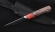 Нож Малыш-1, Х12МФ, рукоять карельская береза коричневая, акрил красный