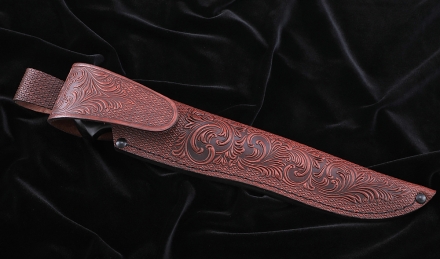 Нож из стали S390 «Гриф» рукоять карбон железное дерево черный граб Нож из стали S390 «Гриф» рукоять карбон железное дерево черный граб