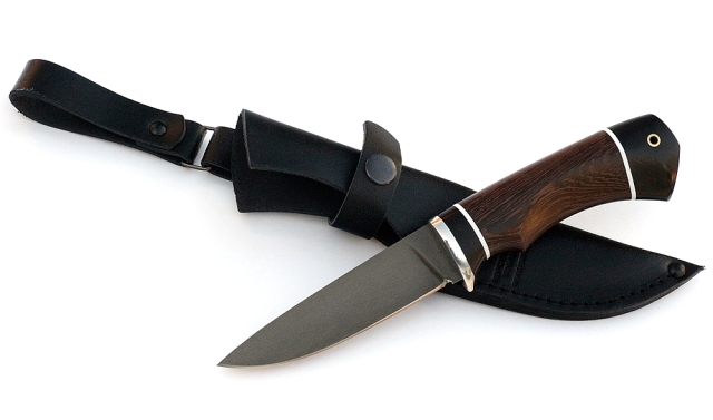 Нож Жерех сталь Х12МФ, рукоять венге-черный граб 