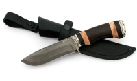 Нож Корсак сталь булат, рукоять черный граб-кап, мельхиор - IMG_4623.jpg
