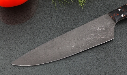 Кухонный нож Шеф №5 сталь Х12МФ, рукоять акрил коричневый Кухонный нож Шеф №5 сталь Х12МФ, рукоять акрил коричневый