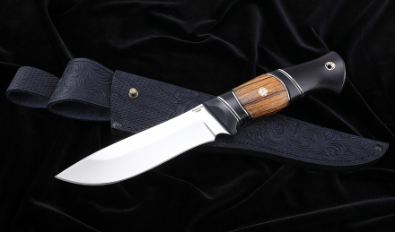 Нож Ангара S390 рукоять карбон железное дерево черный граб