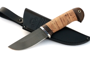 Нож Заяц сталь Х12МФ, рукоять береста Нож Заяц сталь Х12МФ, рукоять береста