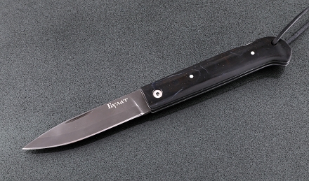 Складной нож Стриж, сталь булат, рукоять накладки акрил черный Складной нож Стриж, сталь булат, рукоять накладки акрил черный
