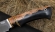 Нож Косуля сталь Х12МФ, рукоять карельская береза искусственный камень черный