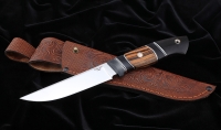 Нож Ирбис-2 S390 рукоять карбон железное дерево черный граб